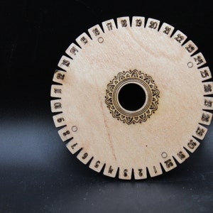 Trollen Wheel.  Made from 4mm birch plywood, finished with Thompson&#39;s Water Seal stain