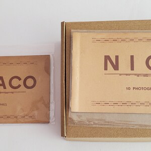 Vintage French carte postale postcards of Nice and Monaco glued to kraft brown greeting cards cards with envelopes