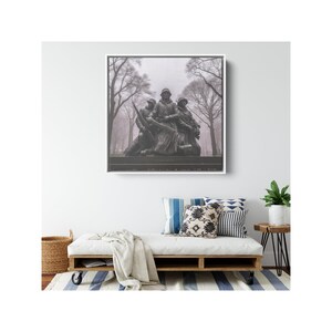Soldier Memorial Framed Canvas Print Army Navy Marines Air Force Military Memorial