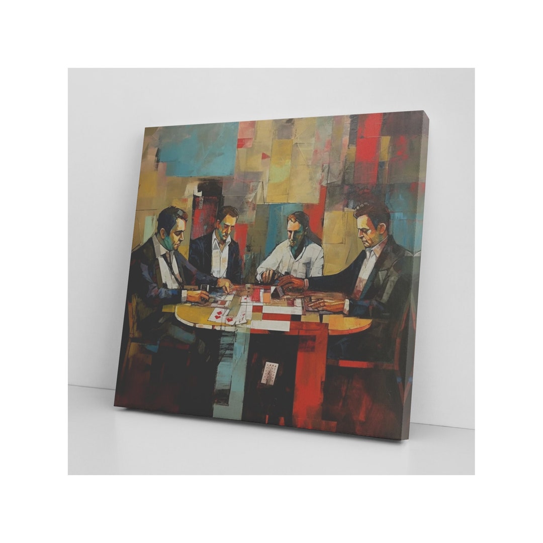 Poker Game Canvas Wall Art Print Abstract Home Decor Etsy