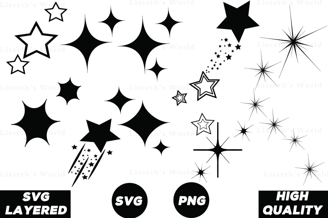 Sparkle Svg Bundle, , Sparkle Cut File, Sparkle Art, Stars Svg, Sparkles, Svg Files for Cricut