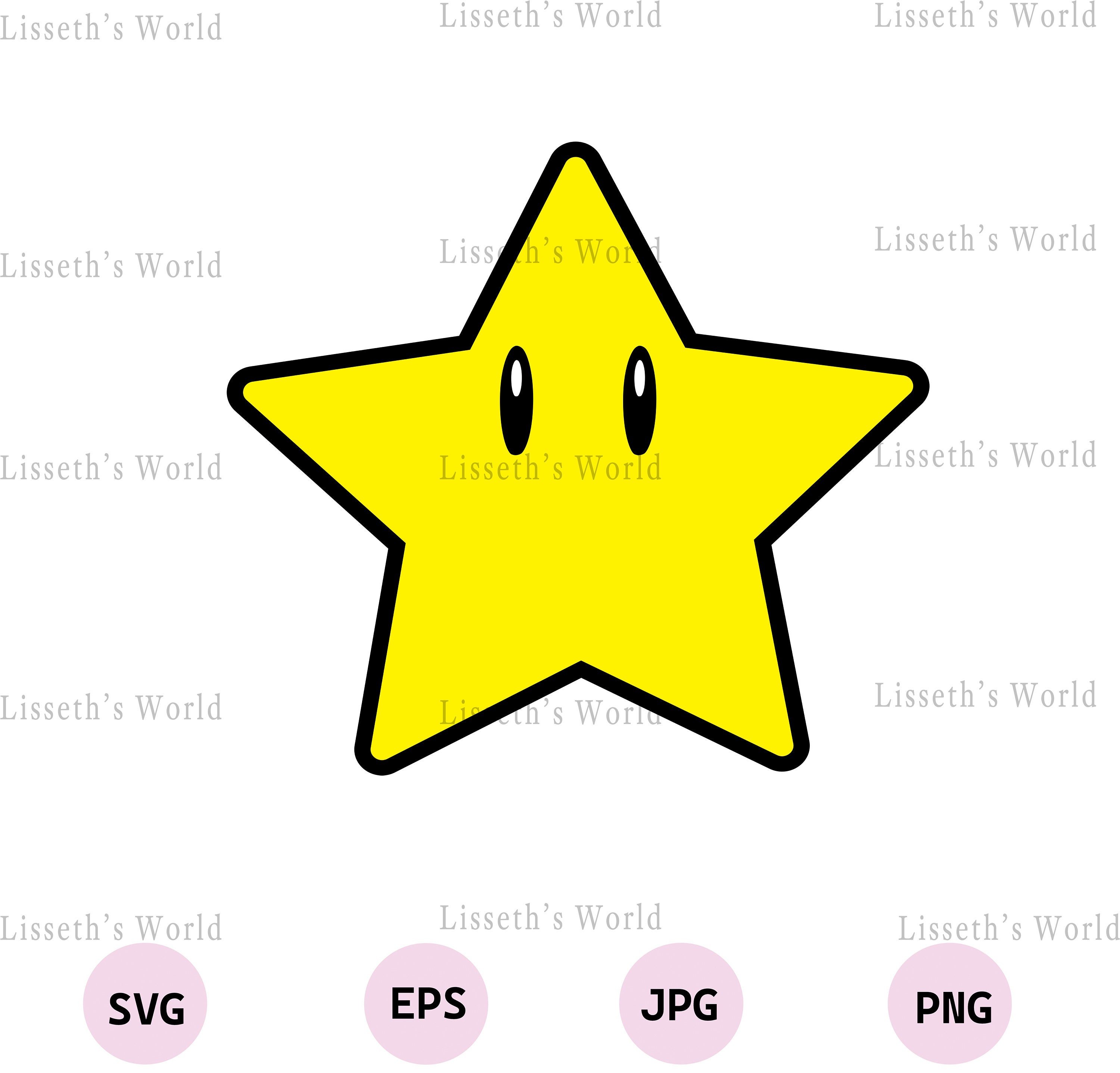 Super Mario SVG Super Mario Star SVG Instant Download Svg - Etsy