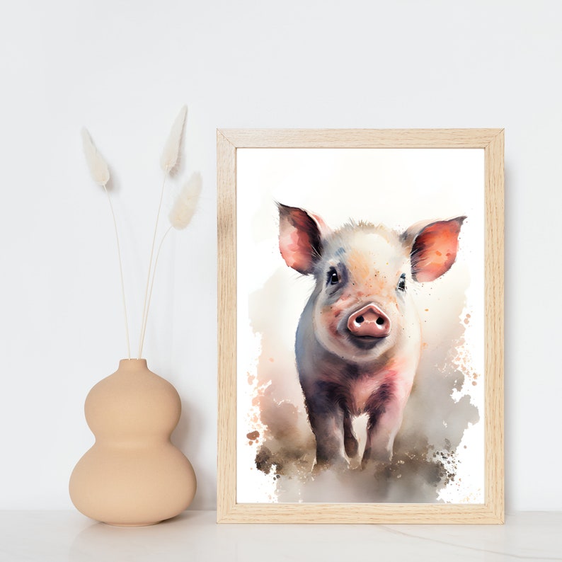 Baby Farm Animal Nursery Prints Farm Animal Decor Nursery Wall Art Farm