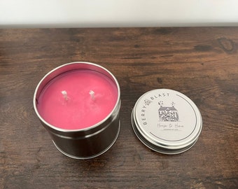 Soy Wax Candle Berry Blast 250ml Vegan Friendly, Environmentally Friendly