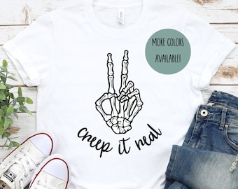 Creep it Real Halloween Shirt for Party Halloween Shirt for Halloween Gift for Women Funny Halloween Tee Cute Halloween Tshirt for Women