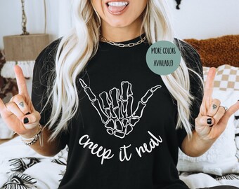 Creep it Real Halloween Shirt for Party Halloween Shirt for Halloween Gift for Women Funny Halloween Tee Cute Halloween Tshirt for Women