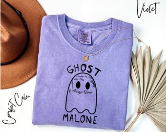 Ghost Malone Shirt Vintage Ghost Shirt Comfort Colors® Halloween Shirt Ghost Malone Halloween Shirt for Women Cute Ghost Tshirt Halloween