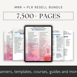 7500 Page PLR Bundle | 230+ Canva Templates | Master resell rights | Private Label Rights | Digital Products |Selling Online |Passive Income