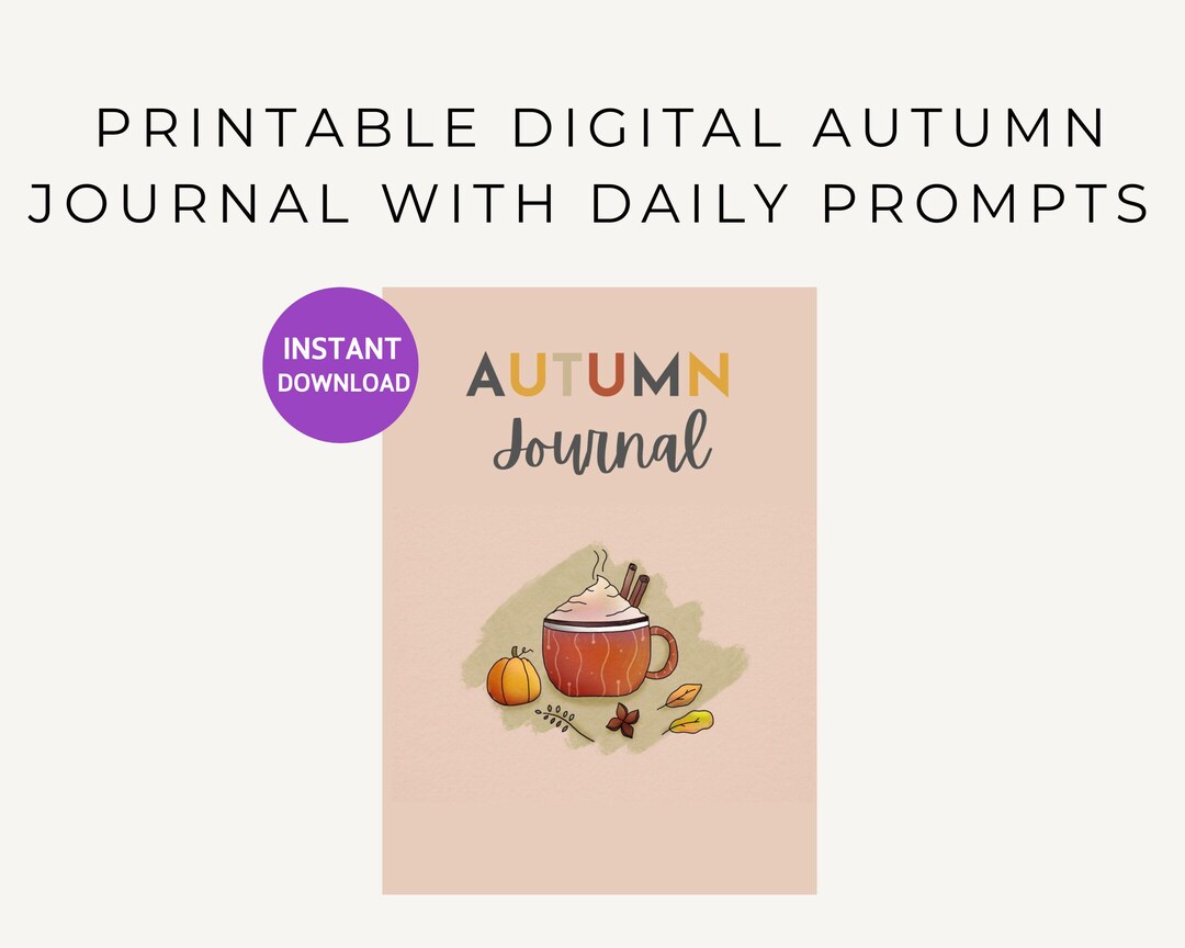 Autumn/fall Journal Digital Download, Planner, Prompts, Calendar, Diary ...