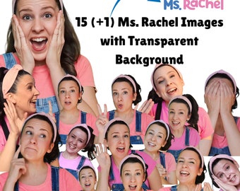 Ms. Rachel Images in PNG & JPG, Miss Rachel Images with transparent background, Songs for Littles, Instant Download, Digital Product