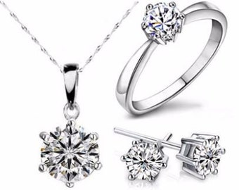 Diamond Pendant Set