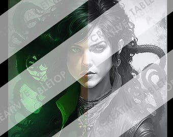 Achat Fleischerbeil | Piraten NPC Token & Steckbrief Poster | VTT Charakter Art