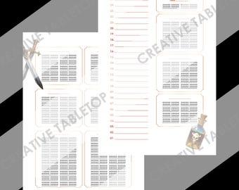 DnDInitiative + HP Tracker Boards - Druckbares PDF Set (2 Themes)