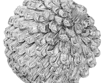 Silver Pinecone, Silver Ornament, Silver Home Decor