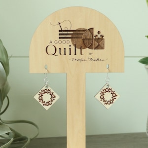 Applique Quilt Block Earrings