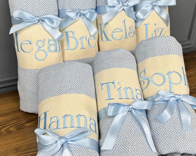 Bachelorette Party Favor, Personalized Gifts, Turkish Beach Towel, Custom Gift Towel, Personalized Gift Towel, Wedding Gift , Home Decor