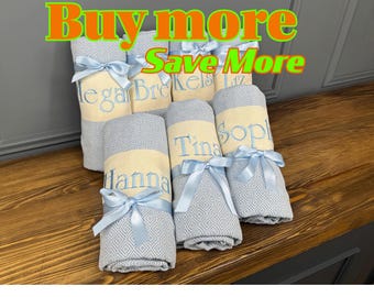 Personalized Towel, Bachelorette Party Favor, Bridesmaid Gifts, Beach Towel, Housewarming Gift, Bridal Shower Gift,Persnalized Gift