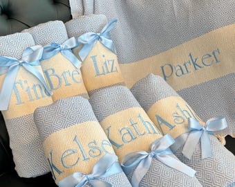 Personalized Beach Towel Gift, Personalized Gift, Bridesmaid Gifts, Bachelorette Party Favor, Wedding Gifts, Bridesmaid Gifts, Beach Towel