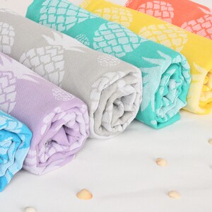 Pineapple Turkish Cotton Beach Towel: Bachelorette Party Gift (36x70) image 8