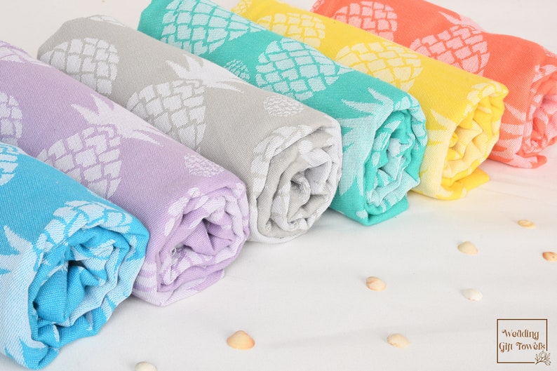 Pineapple Turkish Cotton Beach Towel: Bachelorette Party Gift (36x70) image 8