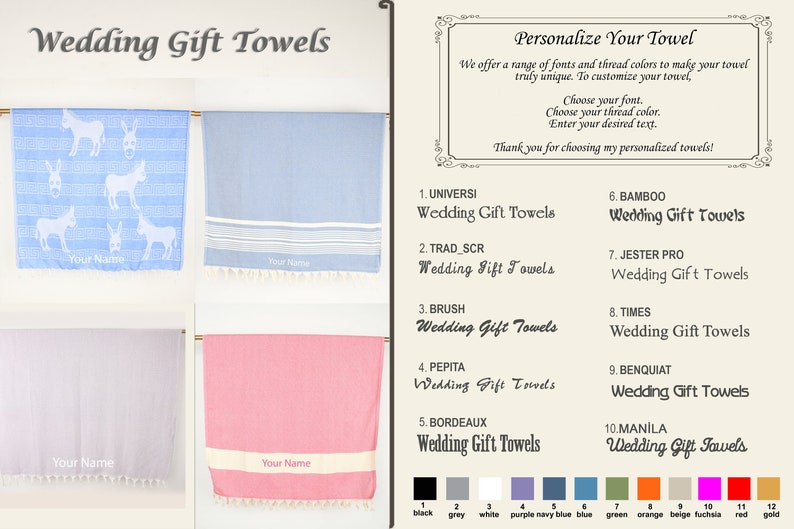 Handmade Turkish Cotton Striped Bath Towel, Personalized Gift (40x70 in.) image 10