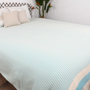 Boho Decken, gestreifte Decke, Brautjungfer Geschenke, 79x87 Baumwolldecke, personalisierte Decke, individuelle Geschenke, Familiengeschenkkorb,