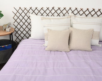 Cadeau personnalisé, cadeaux de demoiselles d'honneur, couverture à monogramme, jeté de couverture tissé, jeté à rayures, jeté en coton 60 x 87, cadeau pour la décoration intérieure,