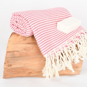Handmade Turkish Cotton Striped Bath Towel, Personalized Gift (40x70 in.) image 8