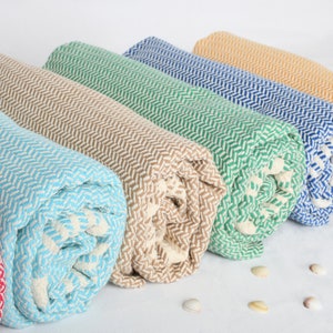 Personalized Turkish Cotton Beach Towel: Striped Bachelorette Gift image 6