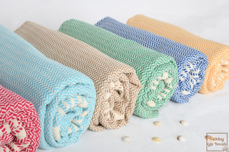 Personalized Turkish Cotton Beach Towel: Striped Bachelorette Gift image 6