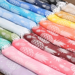 Pineapple Turkish Cotton Beach Towel: Bachelorette Party Gift (36x70) image 5