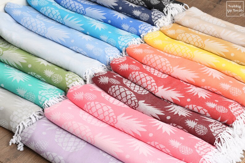 Pineapple Turkish Cotton Beach Towel: Bachelorette Party Gift (36x70) image 5