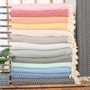 Custom Blanket, Wedding Favors, Diamond Blanket, Boho Throw Blankets, 79"x95" Cotton Blanket, Throw Blankets for Couch,