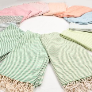 Handmade Turkish Cotton Striped Bath Towel, Personalized Gift (40x70 in.) image 4