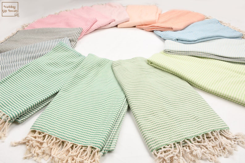 Handmade Turkish Cotton Striped Bath Towel, Personalized Gift (40x70 in.) image 4