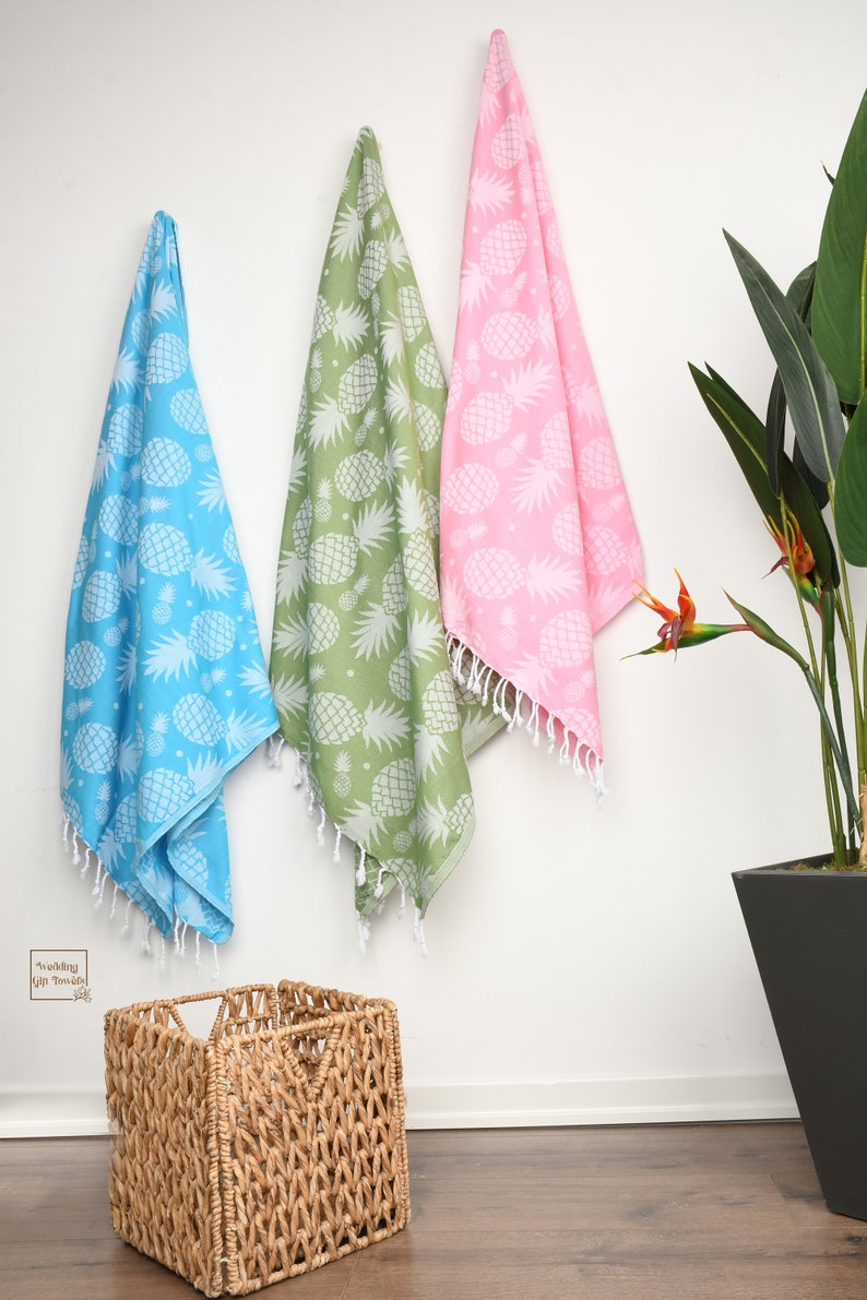 Pineapple Turkish Cotton Beach Towel: Bachelorette Party Gift (36x70) image 6