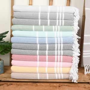Striped Turkish Cotton Towel, Bachelorette Party Favor, Wedding Gift
