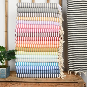 Personalized Turkish Cotton Striped Towel: Bachelorette Wedding Favor