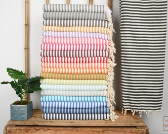 Personalized Gifts, Bachelorette Party Decorations, Wedding Favors, Custom Gift, Striped  Cotton Towel, Christmas Favors, Housewarming Gift,