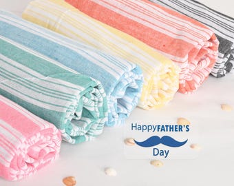 Fathers Day Gift, Personalized Towel, Daddy Gift, Bachelorette Party Favor, Dad Gift, Turkish Beach Towel, Gift For Him, Personalized Gift