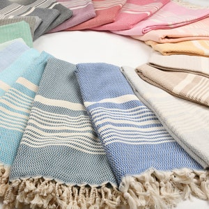 Personalized Turkish Cotton Beach Towel: Striped Bachelorette Gift image 3
