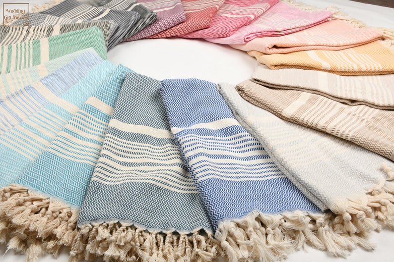 Personalized Turkish Cotton Beach Towel: Striped Bachelorette Gift image 3