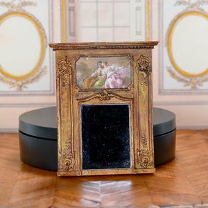 Rare Trumeau Miniature XIXe Pour Maison De Poupée Ancienne - Mobilier Français 1900