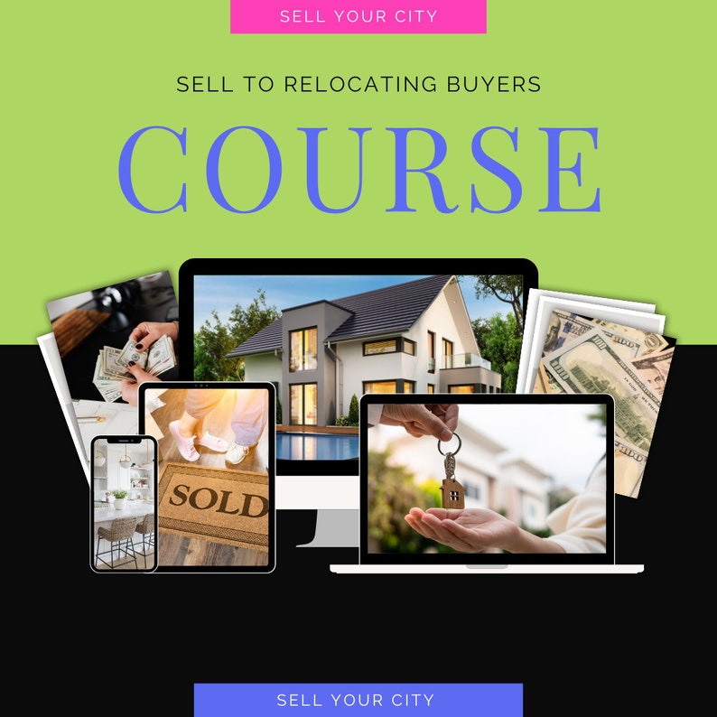 2024 Real Estate Relocation Guide. Realtor Guide for relocating clients. Virtual course image 1