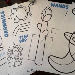 Bluey-style Printable Craft Pack - Etsy