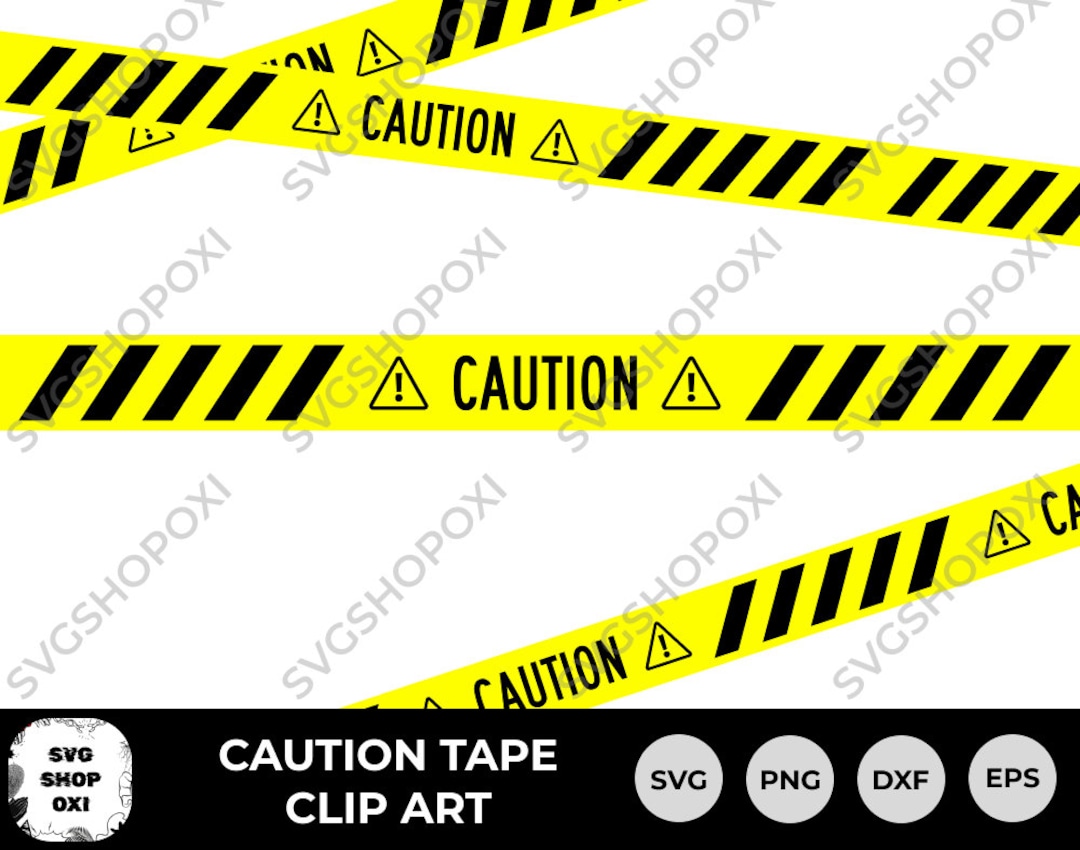 Caution Tape Svg, Png, Eps, Dxf Silhouette, Cricut, Png Clip Art