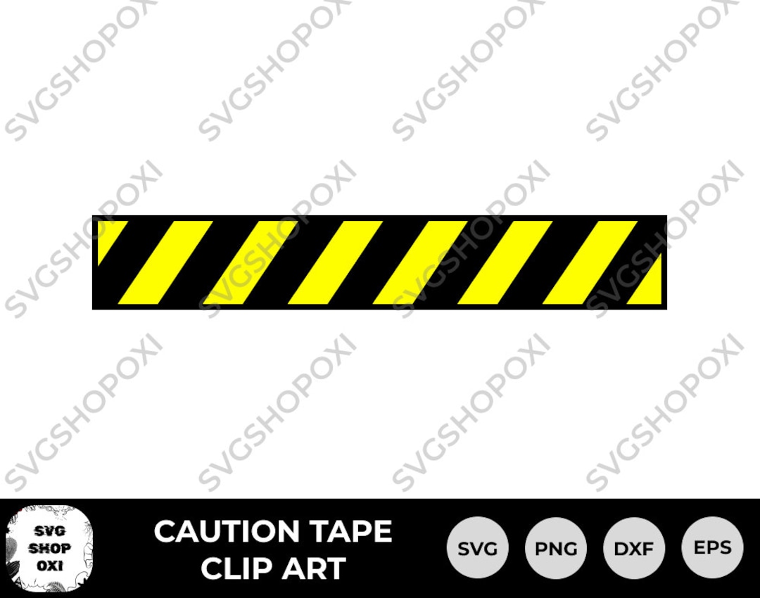 Caution Tape Svg Png Eps Dxf Silhouette Cricut Png Clip Etsy