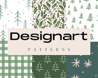 Christmas Digital Paper Pack: Elegant Holiday Patterns (Digital Download)