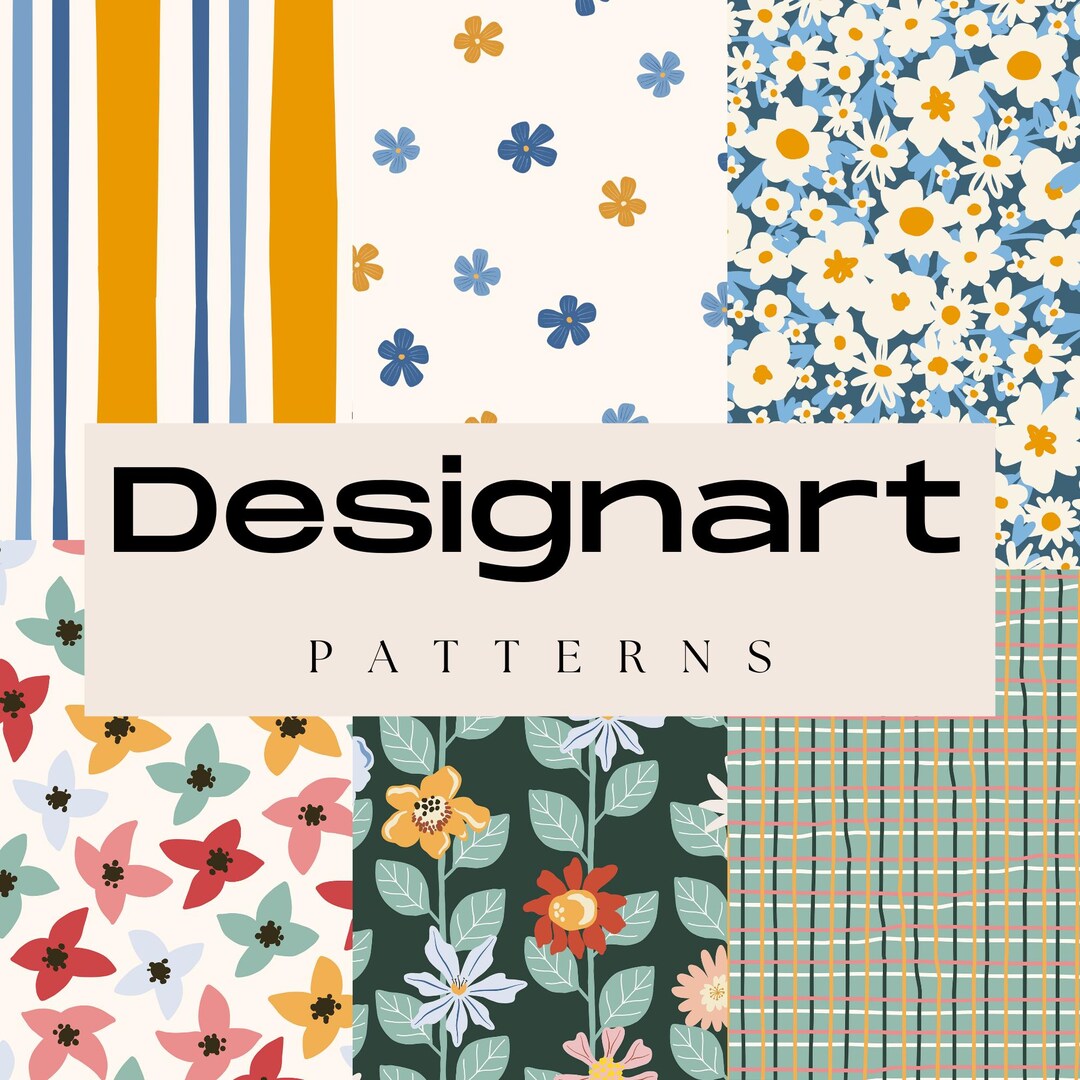 Floral Digital Paper Pack: Elegant Seamless Patterns (digital Download ...