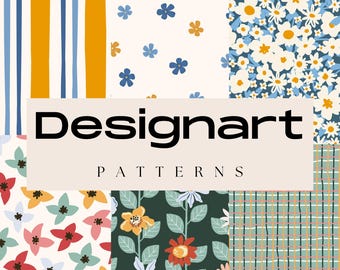 Floral Digital Paper Pack: Elegant Seamless Patterns (Digital Download)